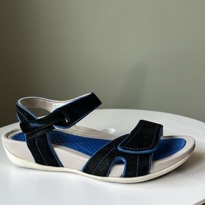 Dansko Black and Blue Women's Sandal